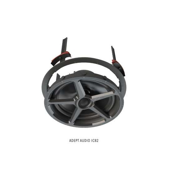 Adept Audio Downfiring Ceiling Speaker - 8 inch Polypropylene/Pivoting Silk Dome