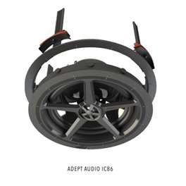 Adept Audio - speakers Adept Audio Downfiring Ceiling Speaker - 8 inch Injection-Molded Graphite/Pivoting Aluminum Dome