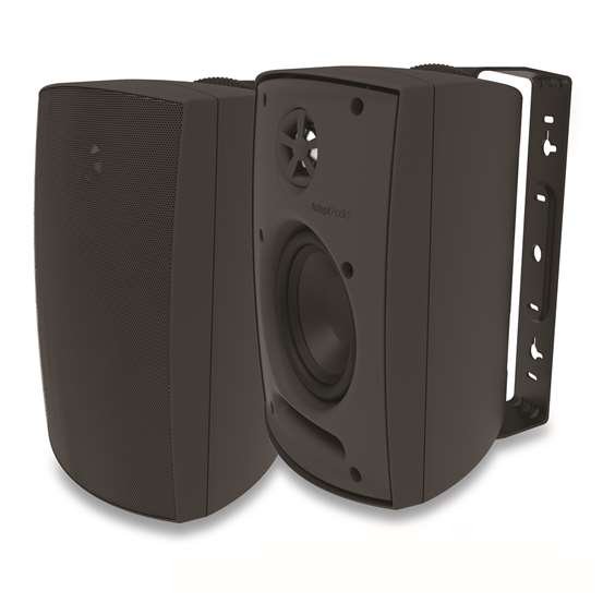 Adept Audio On-Wall Indoor/Outdoor Speaker - 5¼ inch ABS Cabinet - Black