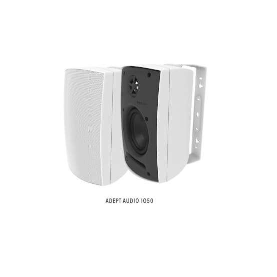 Adept Audio On-Wall Indoor/Outdoor Speaker - 5¼ inch ABS Cabinet - White