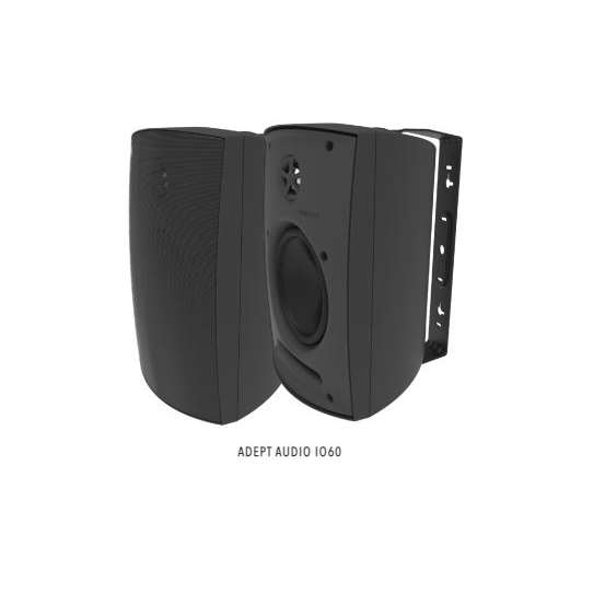 Adept Audio On-Wall Indoor/Outdoor Speaker - 6½ inch ABS Cabinet - Black