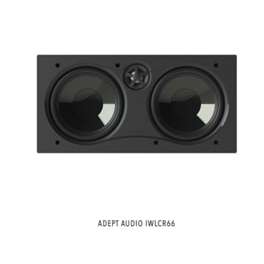 Adept Audio - speakers Adept Audio In-Wall LCR Speaker - Dual 6½ inch Injection-Molded Graphite/Pivoting Aluminum Dome