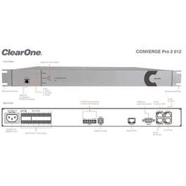 ClearOne - audio conferencing Converge Pro 2 012 DSP Mixer w. 12 mic/line outputs & built-in USB Audio. Output-only mixer