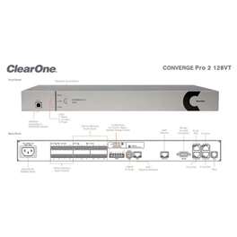 ClearOne - audio conferencing  Converge Pro 2 128VT DSP Mixer 12 Mic/Line in(AEC) 8 Mic/Line out Built-in USB Audio & VoIP