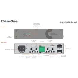 ClearOne - audio conferencing  Converge PA 460 4 Channel x 60 Watts Audio Power Amplifier. Half Rack size