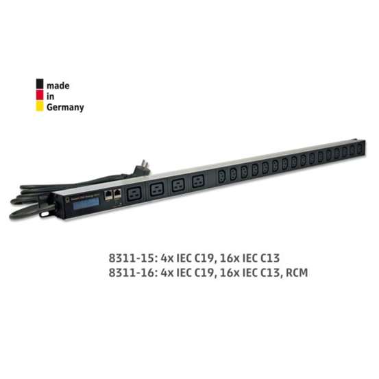 GUDE-Expert PDU Energy 8311-15 PDU 16A 4 x IEC C19 16 xC13vertical mounting *European 2 pin input *