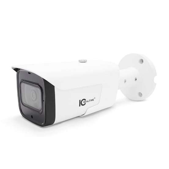 4MP IP Indoor/Outdoor Small Size Bullet. Fixed 2.8mm Lens (102°). 98 Feet Smart IR. PoE Capable - White