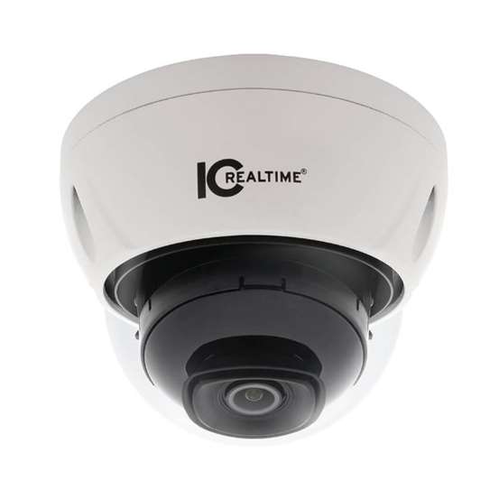 4MP IP Indoor/Outdoor Small Size Vandal Dome. Fixed 2.8mm Lens (102Â°). 98 Feet Smart IR. PoE Capable - White