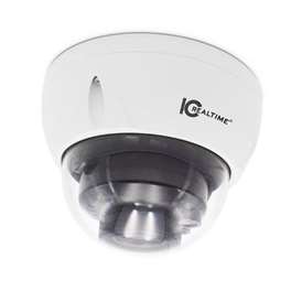 IC Realtime - CCTV cameras 4MP IP Indoor/Outdoor Mid Size Vandal Dome. Varifocal 2.8-12mm Motorized Lens (98° - 31°). 131 Feet Smart IR. PoE Capable - White