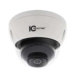 IC Realtime - CCTV cameras 2MP IP Indoor/Outdoor Small Size Vandal Dome Fixed 2.8mm Lens (110 AOV)164 Feet IR PoE - White