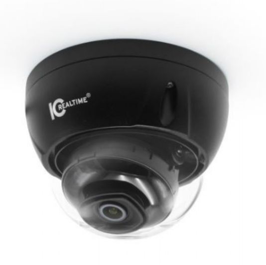 4MP IP Indoor/Outdoor Small Size Black Vandal Dome. Fixed 2.8mm Lens (104Â°). 98 Feet Smart IR. Tinted Dome. PoE Capable. AI (Advanced Intelligence) On-Board Analytics. TAA Compliant