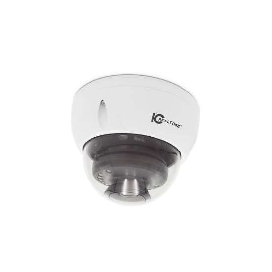 4MP IP Indoor/Outdoor Small Size Vandal Dome Fixed 2.8mm Lens (103 AOV) 164 Feet Smart IR Dome PoE Advanced Intelligence - White
