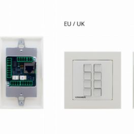 Kramer - Signal Management RC-308/EU-80/86(W) EU/UKSize 8button 1Gang Control Keypad  with 1 EU-Size & 1 UK-Size White Frame and 1 White Faceplate