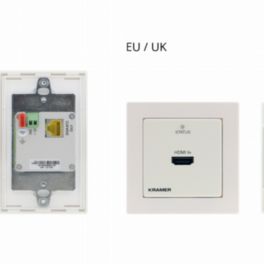 Kramer - Signal Management WP-871XR/EU-80/86(W) 4K HDR HDMI 1–Gang PoC Wall–Plate Transmitter over Long–Reach DGKat 2.0