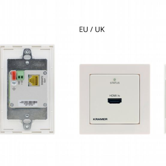 WP-871XR/EU-80/86(W) 4K HDR HDMI 1–Gang PoC Wall–Plate Transmitter over Long–Reach DGKat 2.0