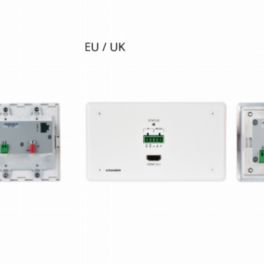 Kramer - Signal Management WP-789R/EU-80/86(W) EU & UKsize Wall-Plate Receiver  with EU & UK White Frames