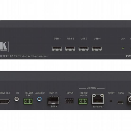 692 4K60 4:2:0 HDMI/USB/Eth/Cntl over Ultra-Reach HDBT Fiber Rx