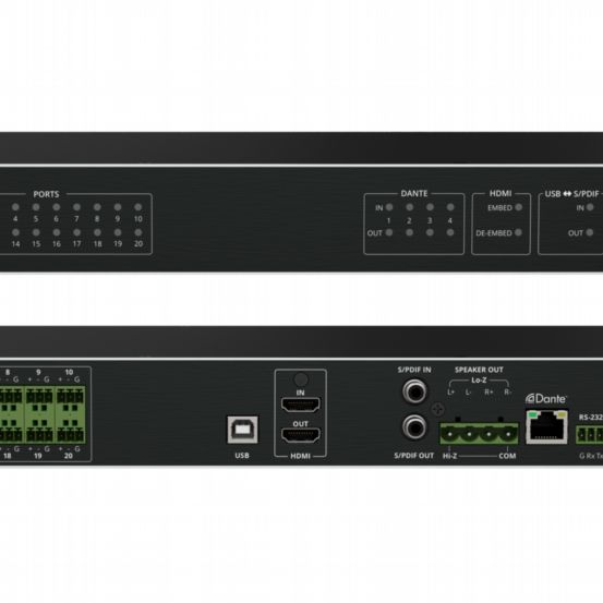 AFM-20DSP-AEC 20-Port Audio Matrix with DSP and Interchangeable Inputs & Outputs and AEC