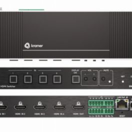 Kramer - Signal Management SWT3-41-H 4K60 4:4:4 4x1 HDMI Switcher with audio and control