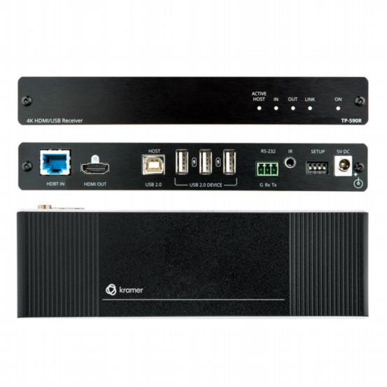 TP-590R 4K60 4:2:0 HDMI Receiver with USB  RS-232  & IR over Long-Reach HDBaseT 2.0