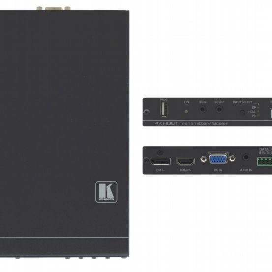 VP-428H2 DisplayPort  HDMI & VGA Auto Switcher/Scaler and PoE Provider over HDBaseT with 4K60 4:4:4 HDCP 2.2 Input Support