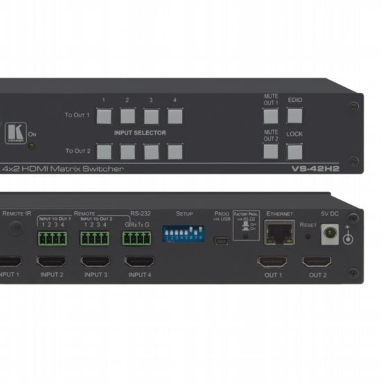 VS-42H2 4x2 4K HDR HDMI HDCP 2.2 Matrix Switcher