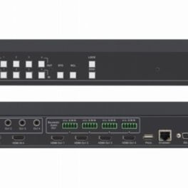 Kramer - signal management VS-44H2A 4x4 4K HDR HDMI HDCP 2.2 Matrix Switcher with Audio De-embedding