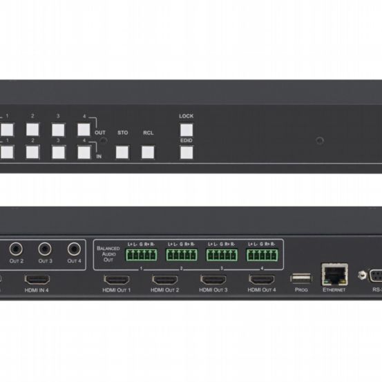 VS-44H2A 4x4 4K HDR HDMI HDCP 2.2 Matrix Switcher with Audio De-embedding