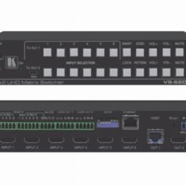 Kramer - signal management VS-62DT 6x2 4K60 4:2:0 HDMI/HDBaseT Long-Reach PoE Matrix Switcher