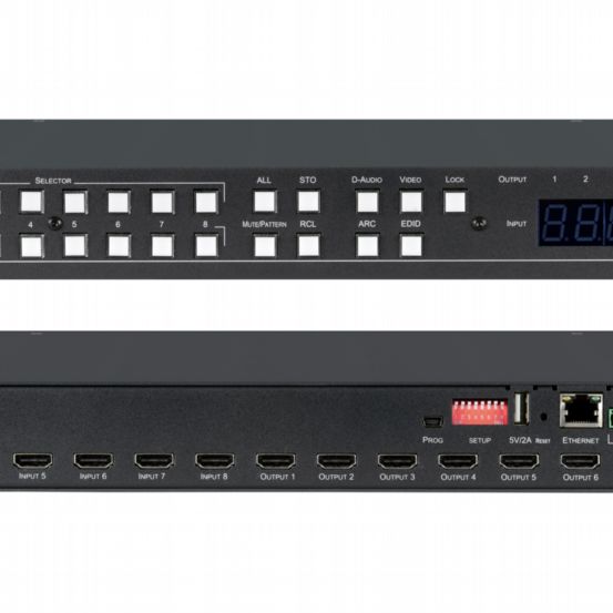 VS-88H2 8x8 4K HDR HDCP 2.2 Matrix Switcher with Digital Audio Routing