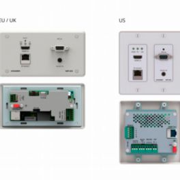 Kramer - Signal Management WP-20/EU(B)-86 UKsize WP20 with black 2gang frame  faceplate set  power adapter and EU power cord