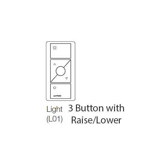 Pico Control 3 Button Raise and Lower in White