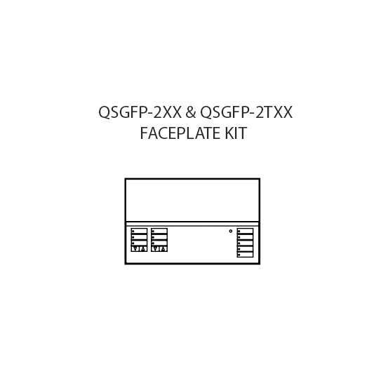 Grafik Eye QS - Face Plate Kit - 2 Blind Zones - Top & Bottom Black