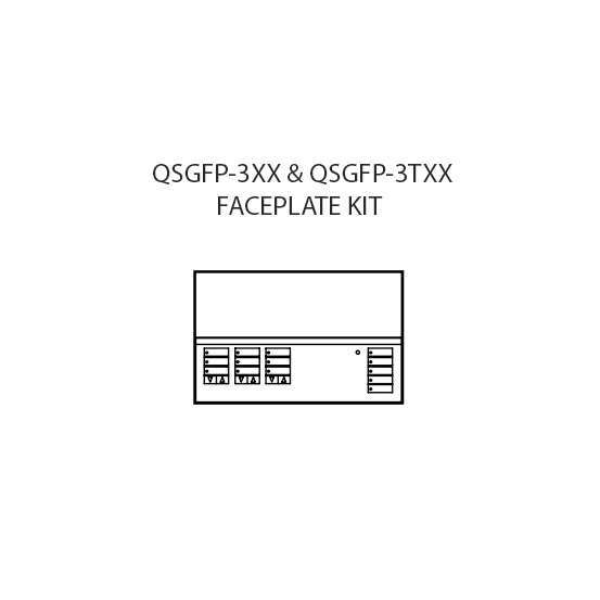 Grafik Eye QS - Face Plate Kit - 3 Blind Zones - Top & Bottom Satin Nickel