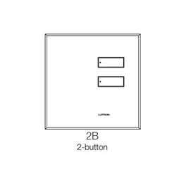 Lutron - lighting control & bespoke blinds Grafik Eye QS IntL Seetouch QS Non-Insert 2 Button Keypad Arctic White