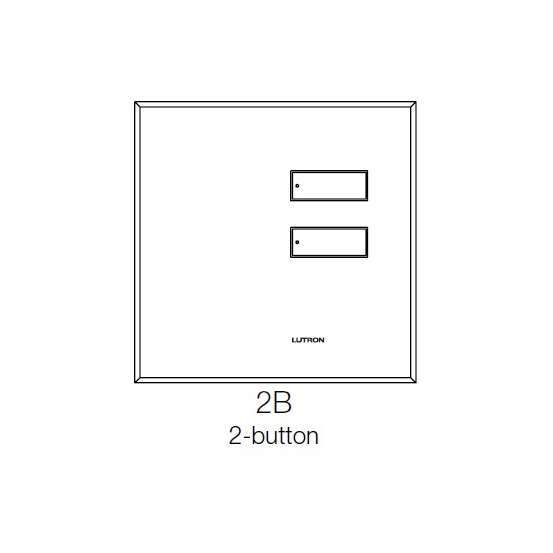 Grafik Eye QS IntL Seetouch QS Non-Insert 2 Button Keypad Arctic White