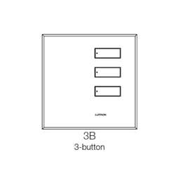 Lutron - lighting control & bespoke blinds Grafik Eye QS IntL Seetouch QS Non-Insert 3 Button Keypad Satin Nickel