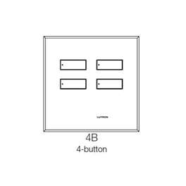 Lutron - lighting control & bespoke blinds Grafik Eye QS IntL Seetouch QS Non-Insert 4 Button Keypad Arctic White