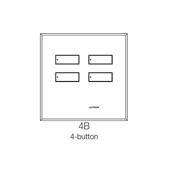 Grafik Eye QS IntL Seetouch QS Non-Insert 4 Button Keypad Arctic White