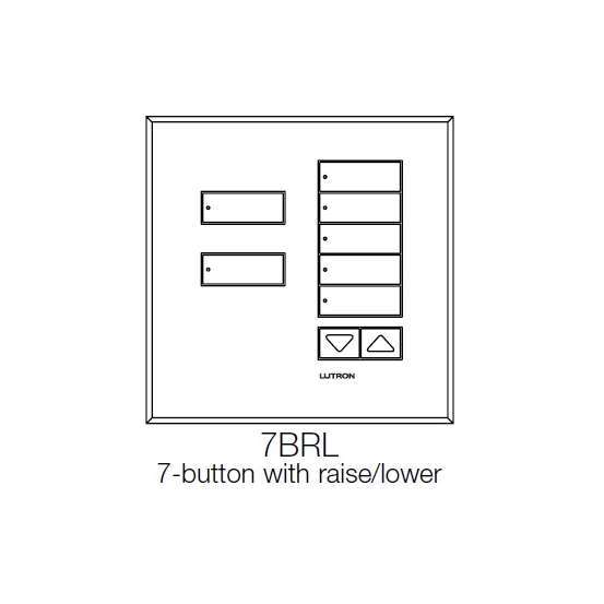 Grafik Eye QS IntL Seetouch QS Non-Insert Style 7Button R/L Keypad White