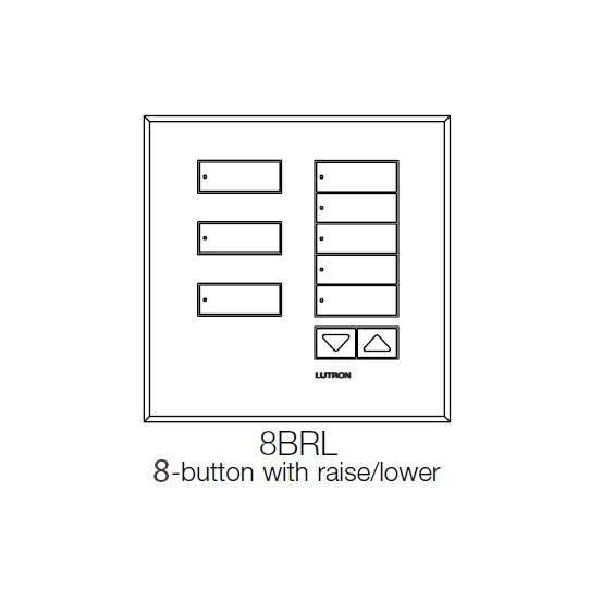 IntL Seetouch QS Non-Insert Style 8 Button Wallstation With Raise /Lower - Satin Nickel
