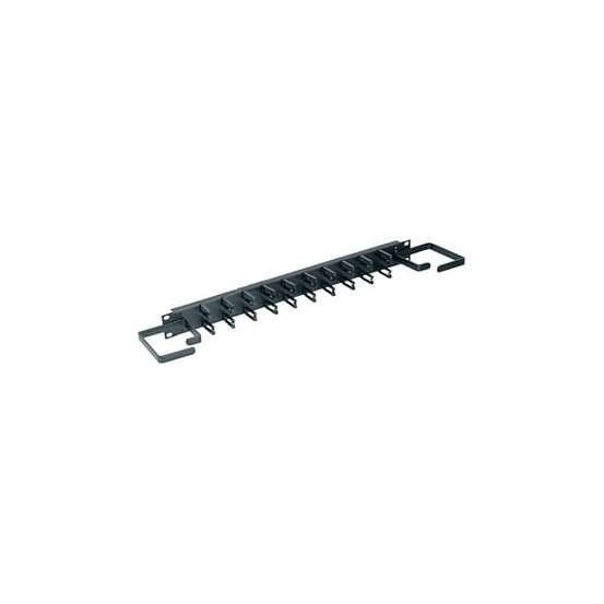Horizontal Cable Manager, 1 RU, Micro-clip/D-Ring