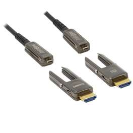 Metra Electronics - HDMi cabling Install Bay HDMI AOC Active Fibre Cable 18Gbps CL3 Rated with Detachable Headshell