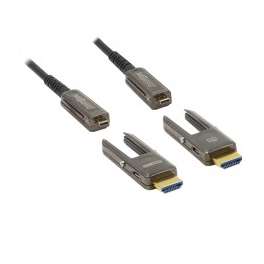Metra Electronics - HDMi cabling Install Bay HDMI AOC Active Fibre Cable 18Gbps CL3 Rated with Detachable Headshell