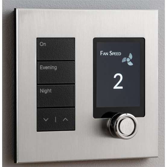 Zentium Lutron Plate Kit including digital crown UPW for use with US Palladiom - Satin Nickel
