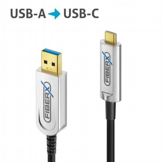 Purelink-FiberX Series - USB 3-1 Fiber Optic cable - USB-A  USB-C - 3m