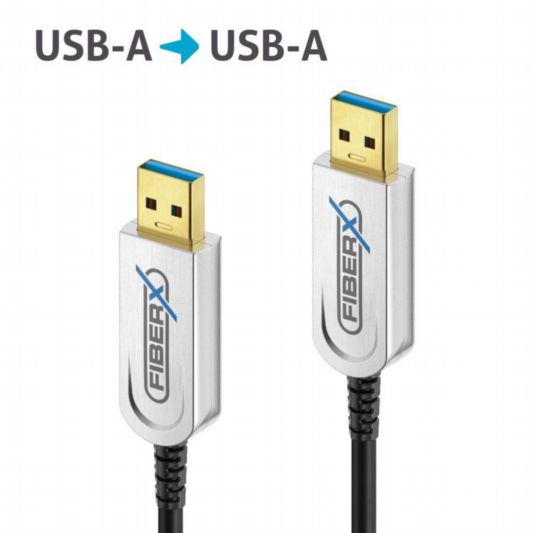 Purelink-FiberX Serie - USB 3-1 Fiber Optic cable - USB-A  USB-A - 30m