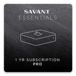 Savant - control, multi-room audio & speakers Essentials 1 Year Subscription (Pro)