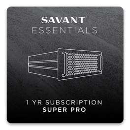 Savant - control, multi-room audio & speakers Essentials 1 Year Subscription (Super Pro)